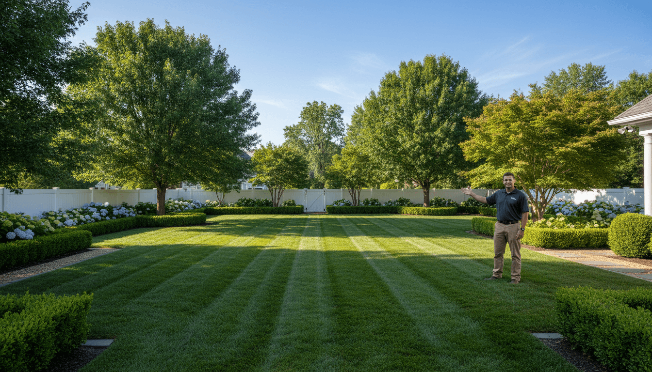 Completed lawn care in Princeton, Texas